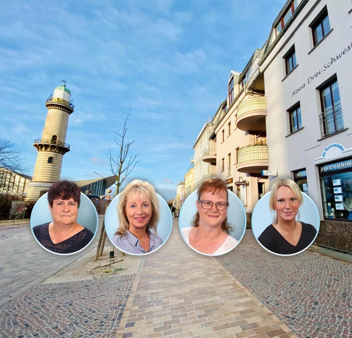 Ferienwohnung Mond, am Warnemünder Kirchenplatz Rostock Exterior foto